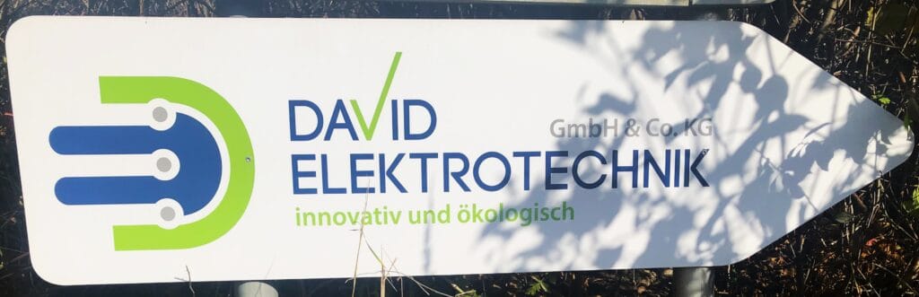 Kontaktseite, Titelbild - David Elektrotechnik Kontaktschild