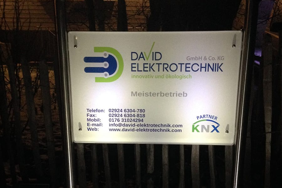 picture-16006526 - David Elektrotechnik Firmenschild